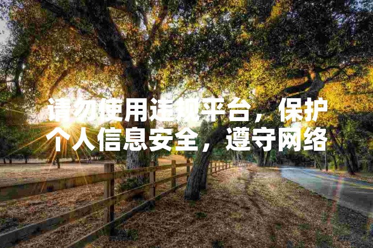 请勿使用违规平台，保护个人信息安全，遵守网络规范。
