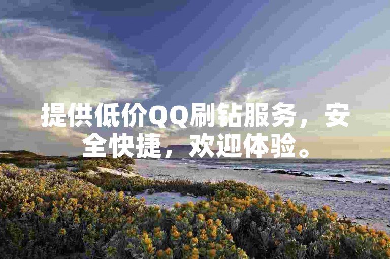 提供低价QQ刷钻服务，安全快捷，欢迎体验。
