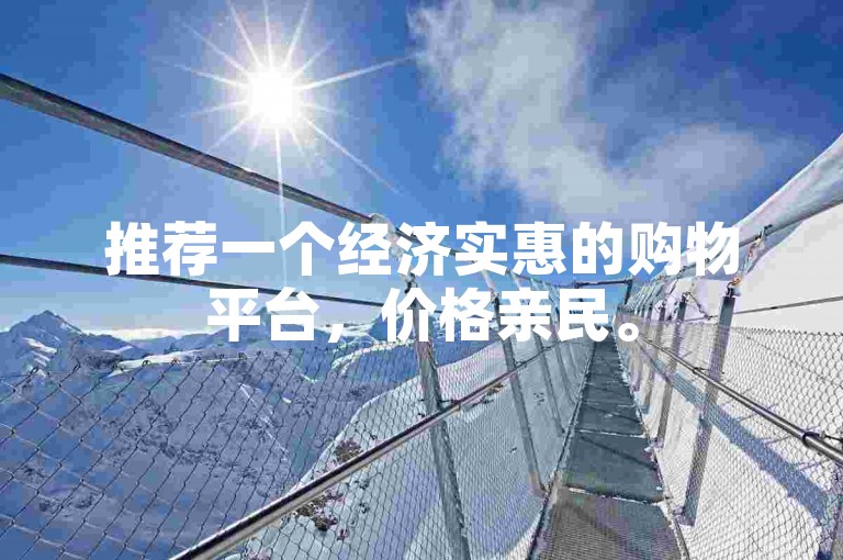 推荐一个经济实惠的购物平台，价格亲民。