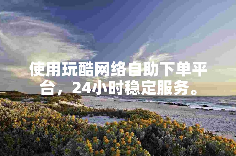 使用玩酷网络自助下单平台，24小时稳定服务。