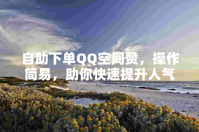 自助下单QQ空间赞，操作简易，助你快速提升人气。