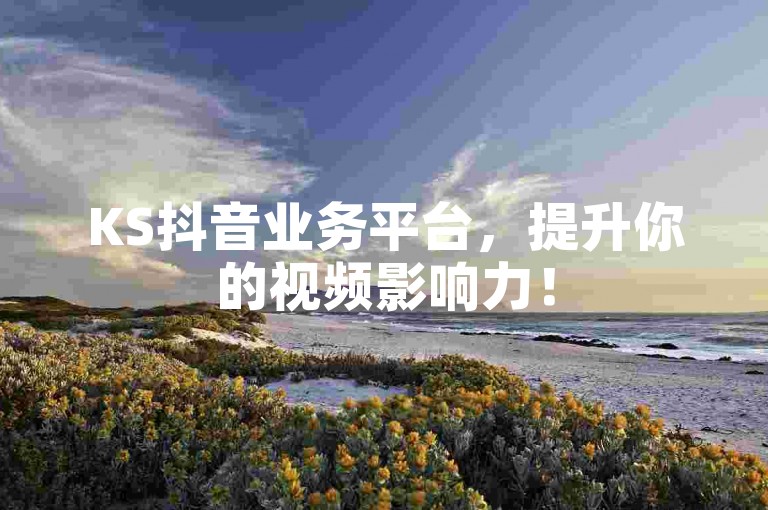 KS抖音业务平台，提升你的视频影响力！