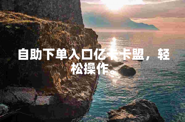 自助下单入口亿卡卡盟，轻松操作。