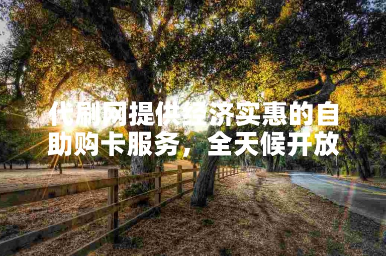 代刷网提供经济实惠的自助购卡服务，全天候开放。