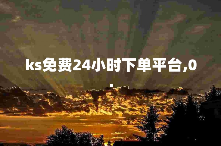 ks免费24小时下单平台,0.5元1000赞自助下单