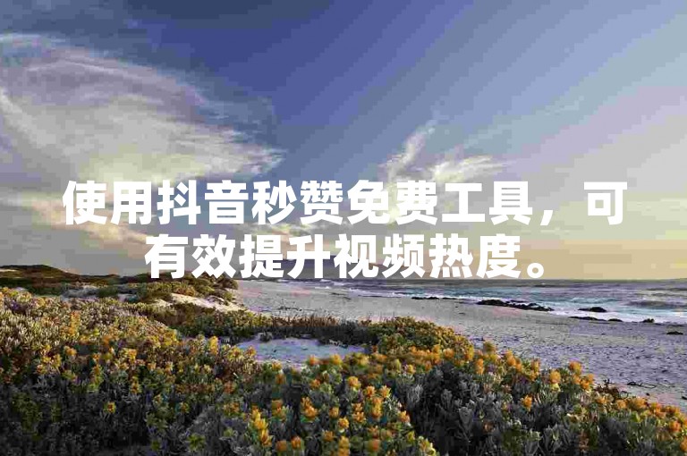 使用抖音秒赞免费工具，可有效提升视频热度。