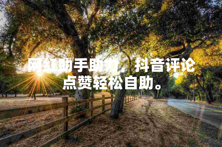 网红助手助力，抖音评论点赞轻松自助。