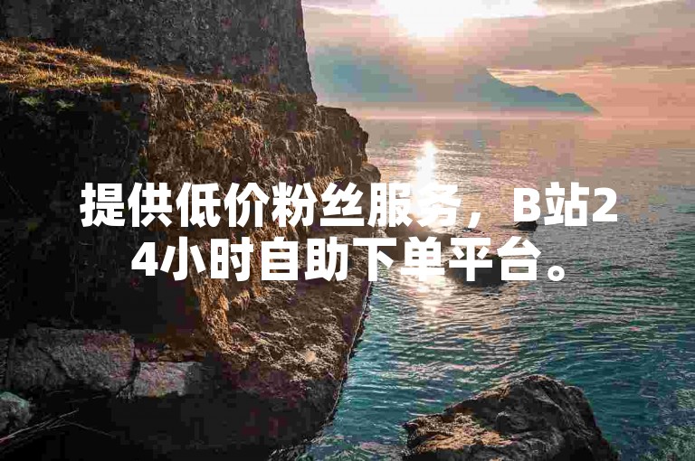 提供低价粉丝服务，B站24小时自助下单平台。