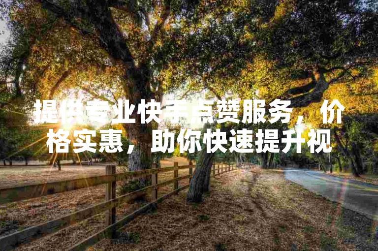 提供专业快手点赞服务，价格实惠，助你快速提升视频热度。
