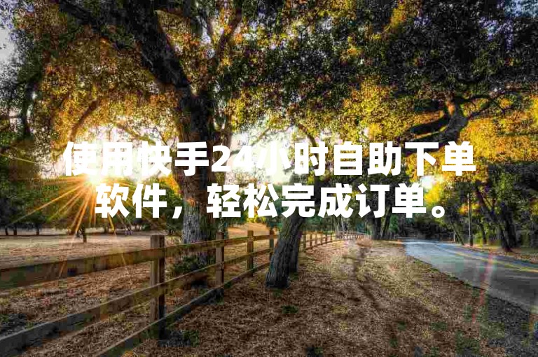 使用快手24小时自助下单软件，轻松完成订单。