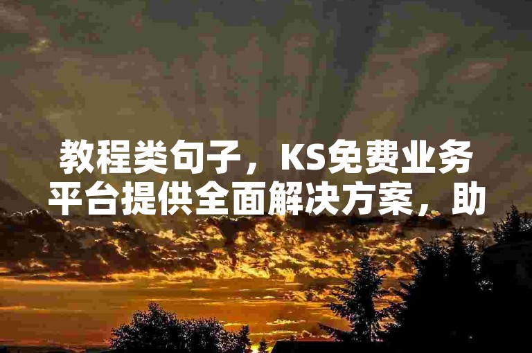 教程类句子，KS免费业务平台提供全面解决方案，助力提升业务效率。