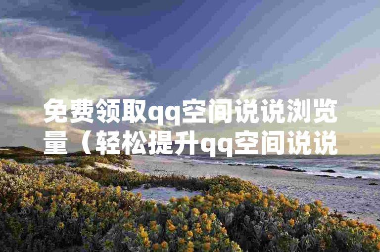 免费领取qq空间说说浏览量（轻松提升qq空间说说浏览量）