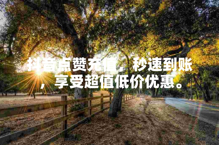 抖音点赞充值，秒速到账，享受超值低价优惠。