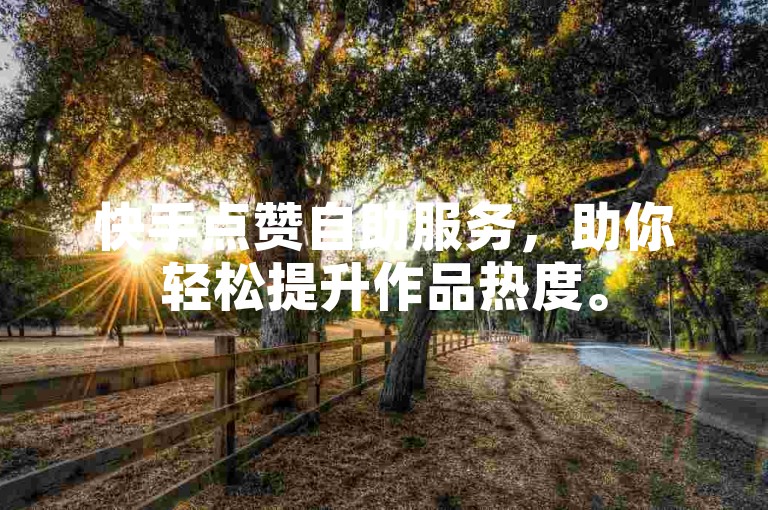 快手点赞自助服务，助你轻松提升作品热度。