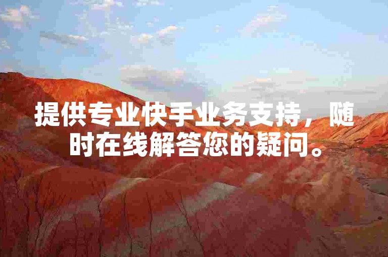 提供专业快手业务支持，随时在线解答您的疑问。