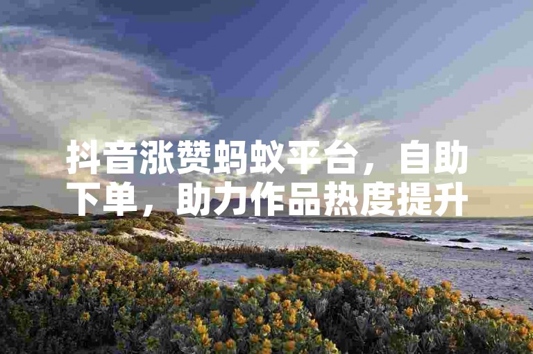 抖音涨赞蚂蚁平台，自助下单，助力作品热度提升。