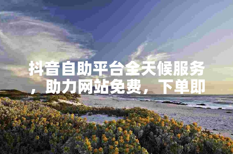 抖音自助平台全天候服务，助力网站免费，下单即享快速到账。
