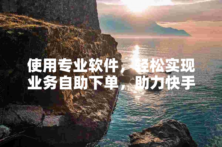 使用专业软件，轻松实现业务自助下单，助力快手内容推广。