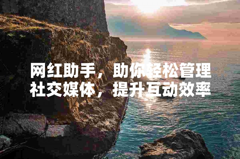 网红助手，助你轻松管理社交媒体，提升互动效率。