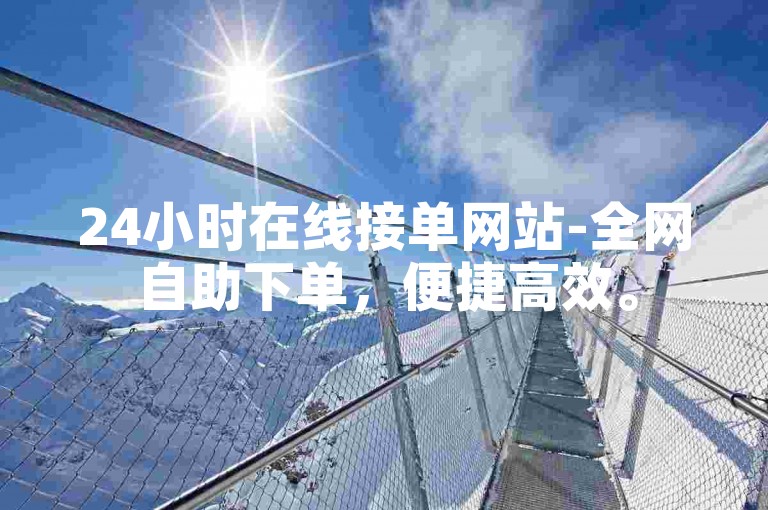 24小时在线接单网站-全网自助下单，便捷高效。