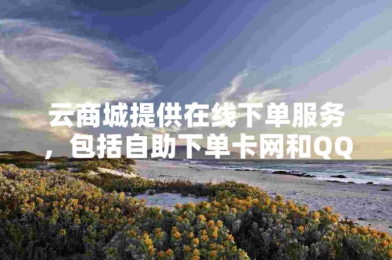 云商城提供在线下单服务，包括自助下单卡网和QQ空间点赞平台。