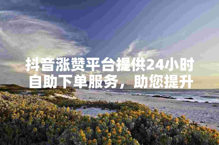 抖音涨赞平台提供24小时自助下单服务，助您提升视频热度。