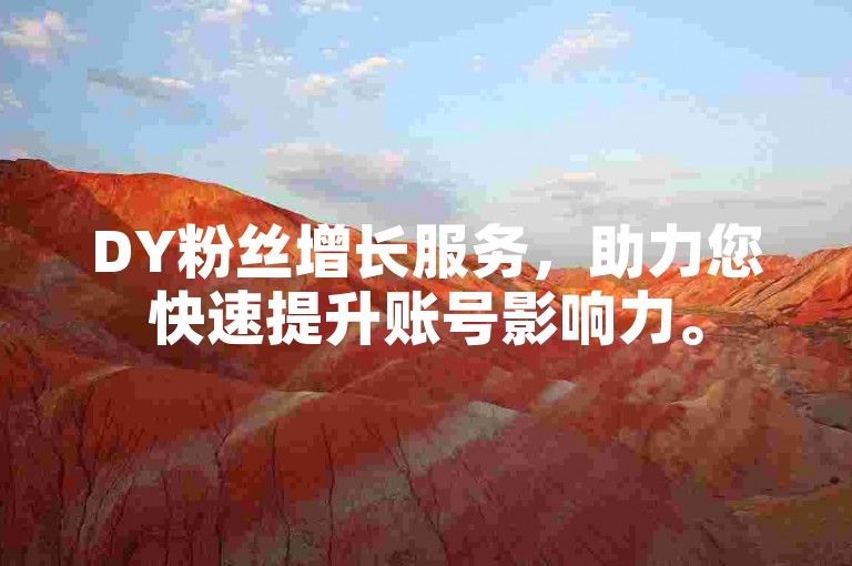 DY粉丝增长服务，助力您快速提升账号影响力。