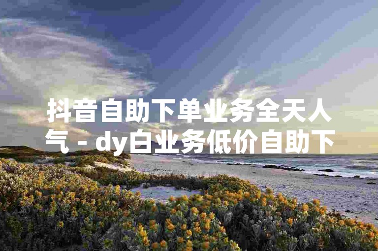 抖音自助下单业务全天人气 - dy白业务低价自助下单平台。