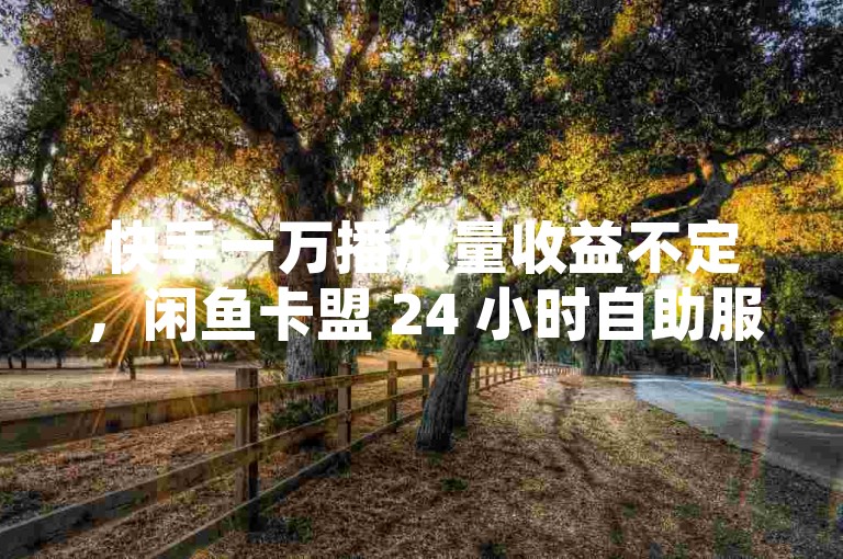 快手一万播放量收益不定，闲鱼卡盟 24 小时自助服务。