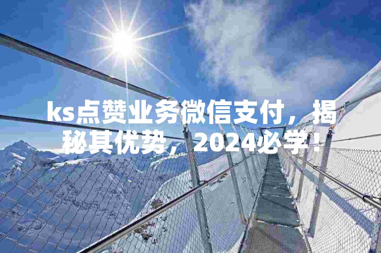 ks点赞业务微信支付，揭秘其优势，2024必学！