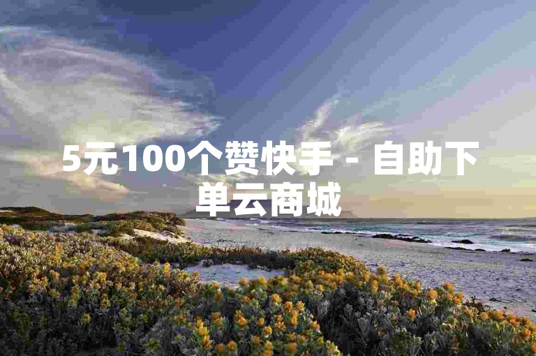 5元100个赞快手 - 自助下单云商城