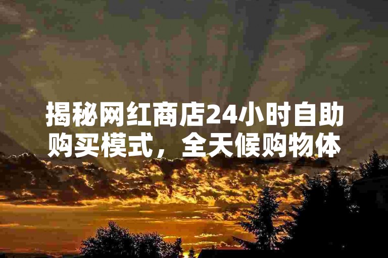 揭秘网红商店24小时自助购买模式，全天候购物体验等你探索！