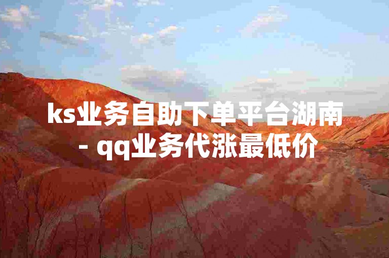 ks业务自助下单平台湖南 - qq业务代涨最低价