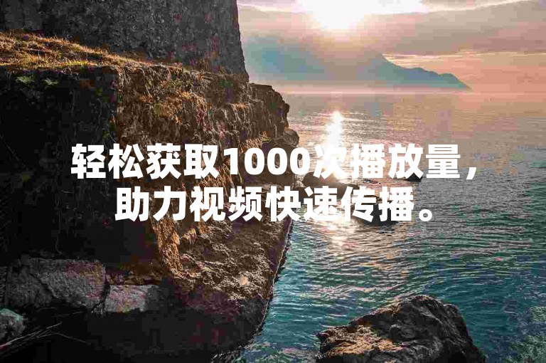 轻松获取1000次播放量，助力视频快速传播。