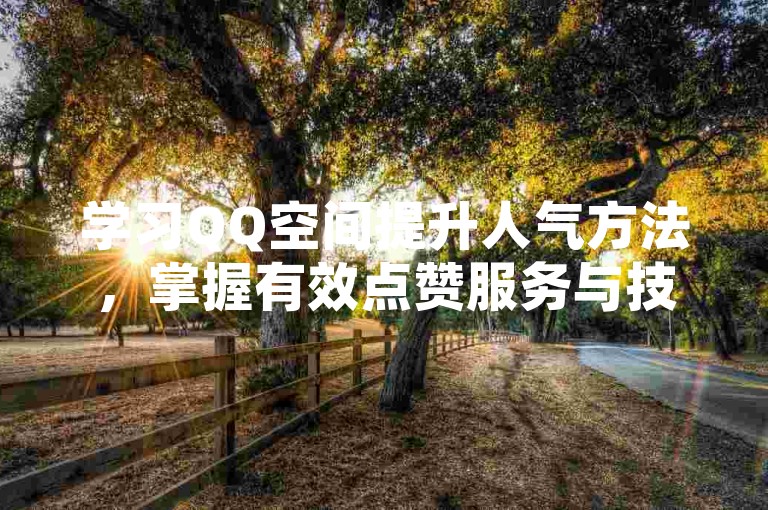 学习QQ空间提升人气方法，掌握有效点赞服务与技巧！
