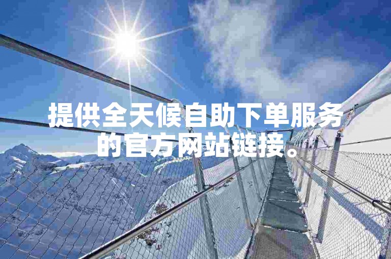 提供全天候自助下单服务的官方网站链接。