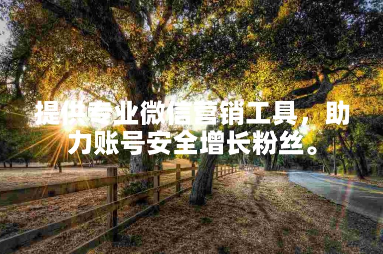 提供专业微信营销工具，助力账号安全增长粉丝。