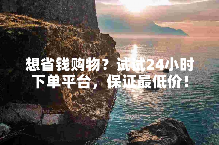 想省钱购物？试试24小时下单平台，保证最低价！