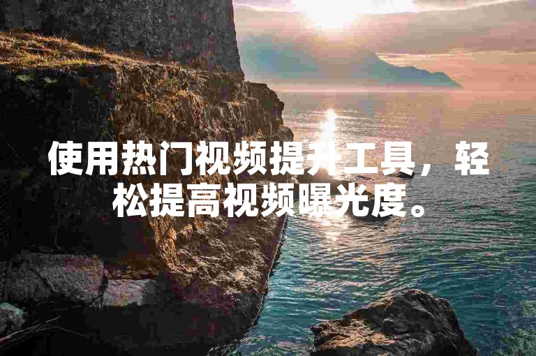 使用热门视频提升工具，轻松提高视频曝光度。