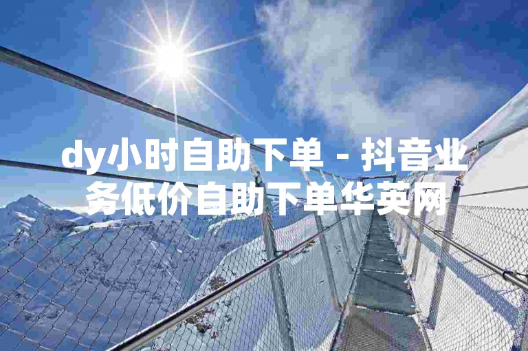 dy小时自助下单 - 抖音业务低价自助下单华英网