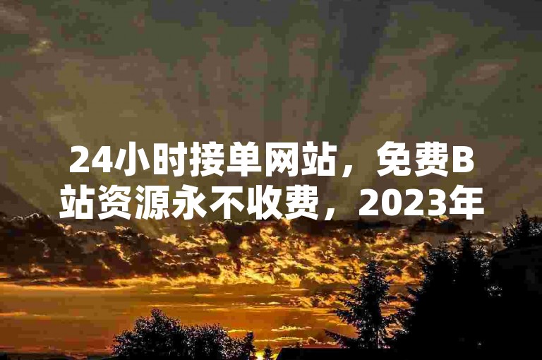 24小时接单网站，免费B站资源永不收费，2023年更新。