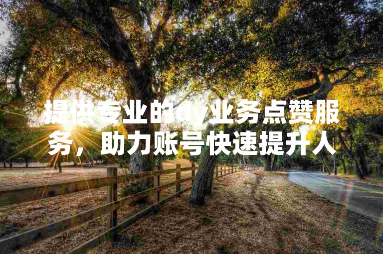 提供专业的dy业务点赞服务，助力账号快速提升人气。