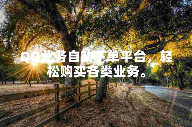 QQ业务自助下单平台，轻松购买各类业务。