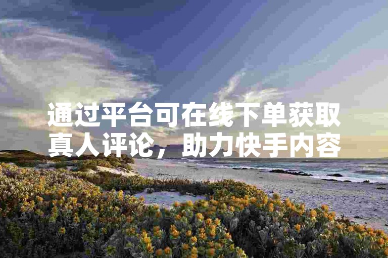 通过平台可在线下单获取真人评论，助力快手内容传播。