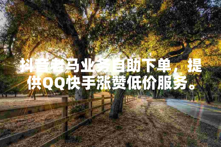 抖音老马业务自助下单，提供QQ快手涨赞低价服务。