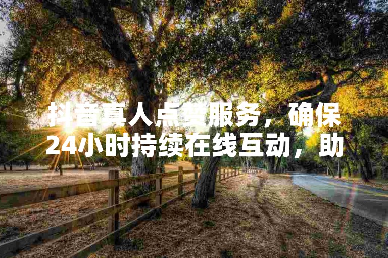 抖音真人点赞服务，确保24小时持续在线互动，助力内容热度提升。