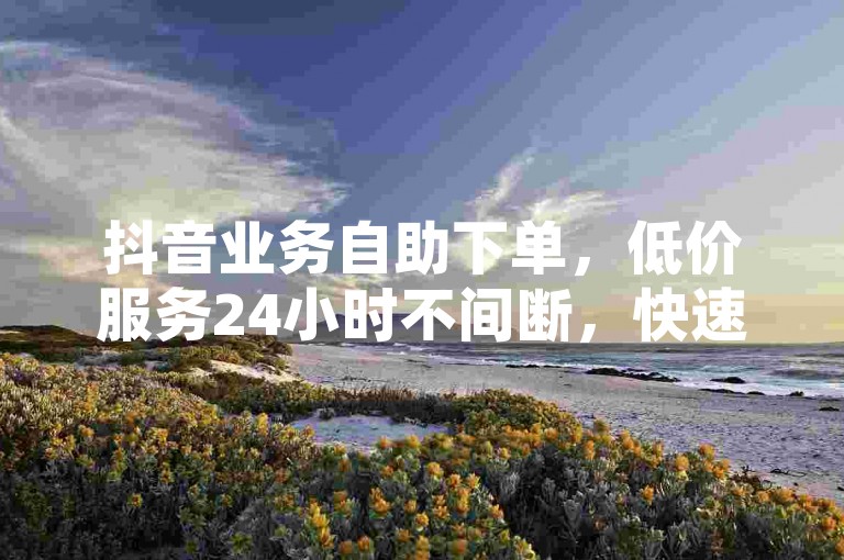 抖音业务自助下单，低价服务24小时不间断，快速点赞秒到账。