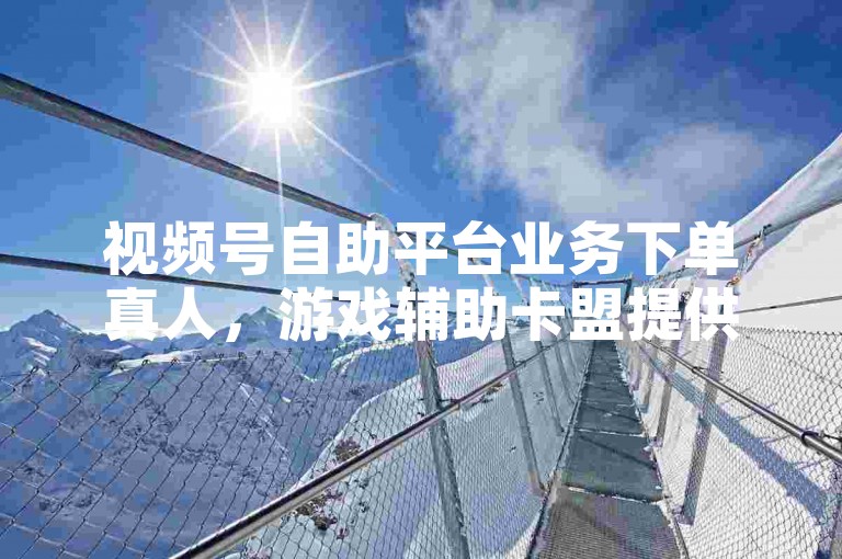 视频号自助平台业务下单真人，游戏辅助卡盟提供全网最低价服务。