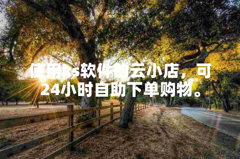 使用ks软件的云小店，可24小时自助下单购物。