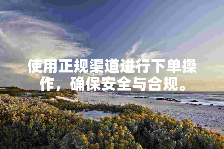 使用正规渠道进行下单操作，确保安全与合规。